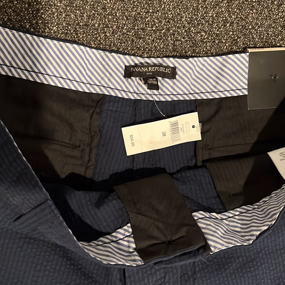 Banana Republic Man’s Deck Short Seersucker (New) #135 - Picture 4 of 6